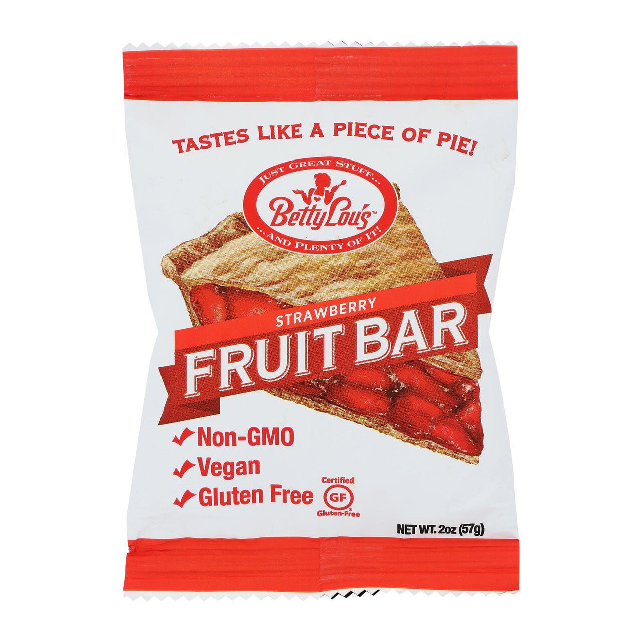 Betty Lou's Strawberry Fruit Bars (12x2 Oz)
