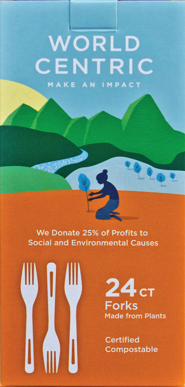 World Centric Corn Starch Forks 24 Piece (12x24 Ct)