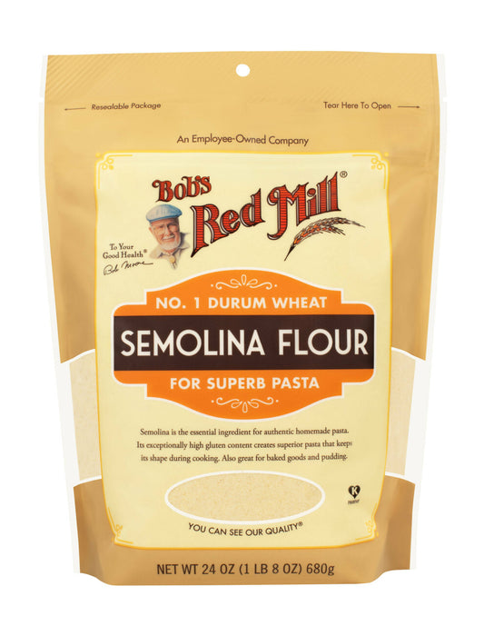 Bobs flour semolina ( 4 x 24 oz   )
