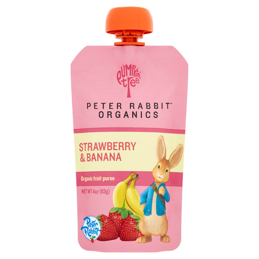 Peter Rabbit Organics Organic Fruit Snack 100% Pure Strawberry And Banana (10x4Oz)